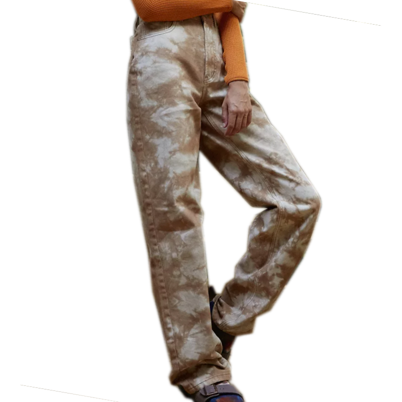 UO BDG High-Waisted Baggy Jean tie dye