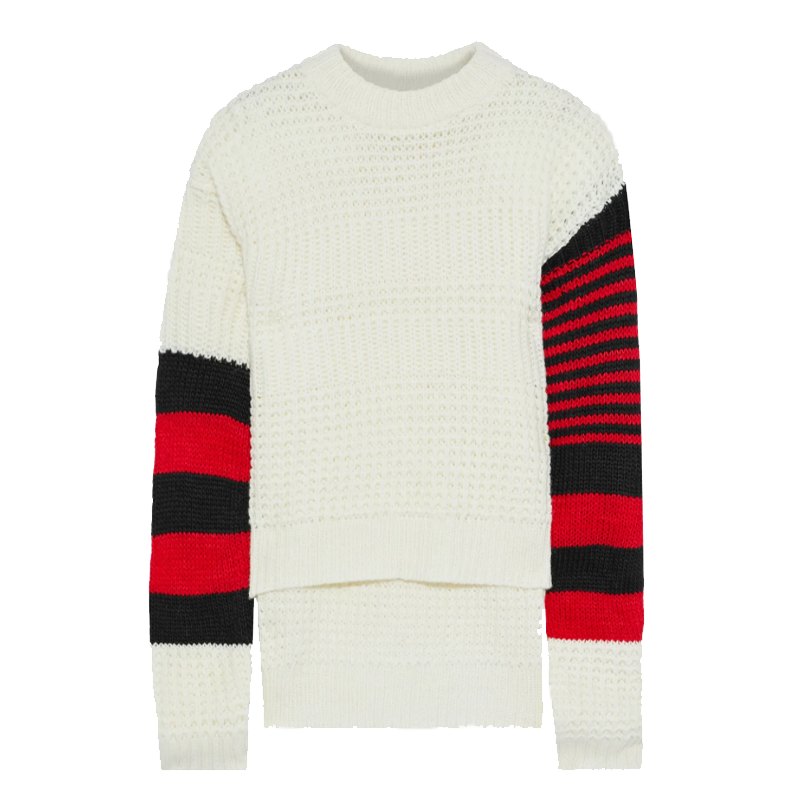 Preen Line Nara striped ribbed and open-knit sweater