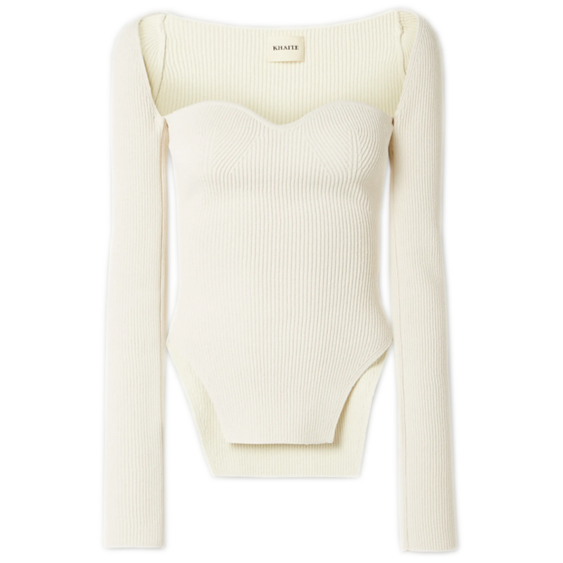 Khaite square neck top