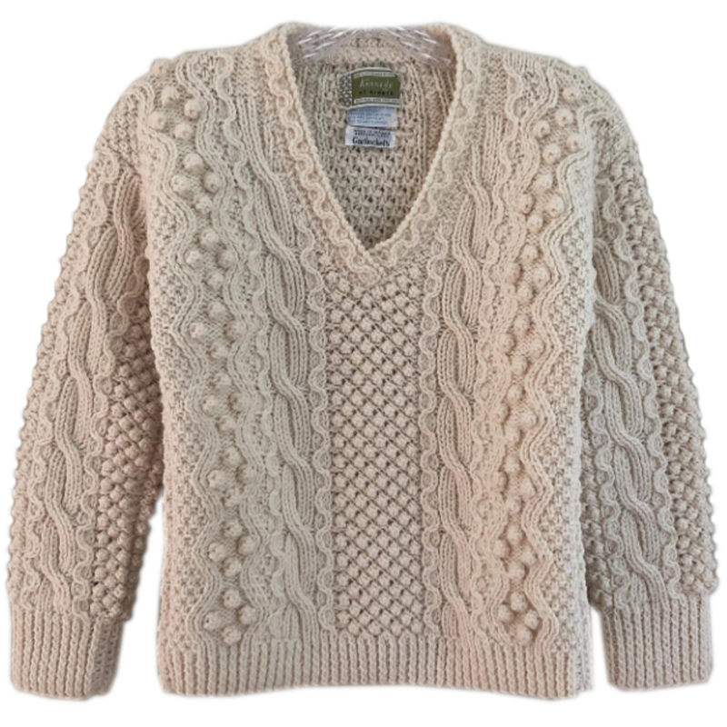 Etsy vintage v-neck 80s Irish Wool Sweater