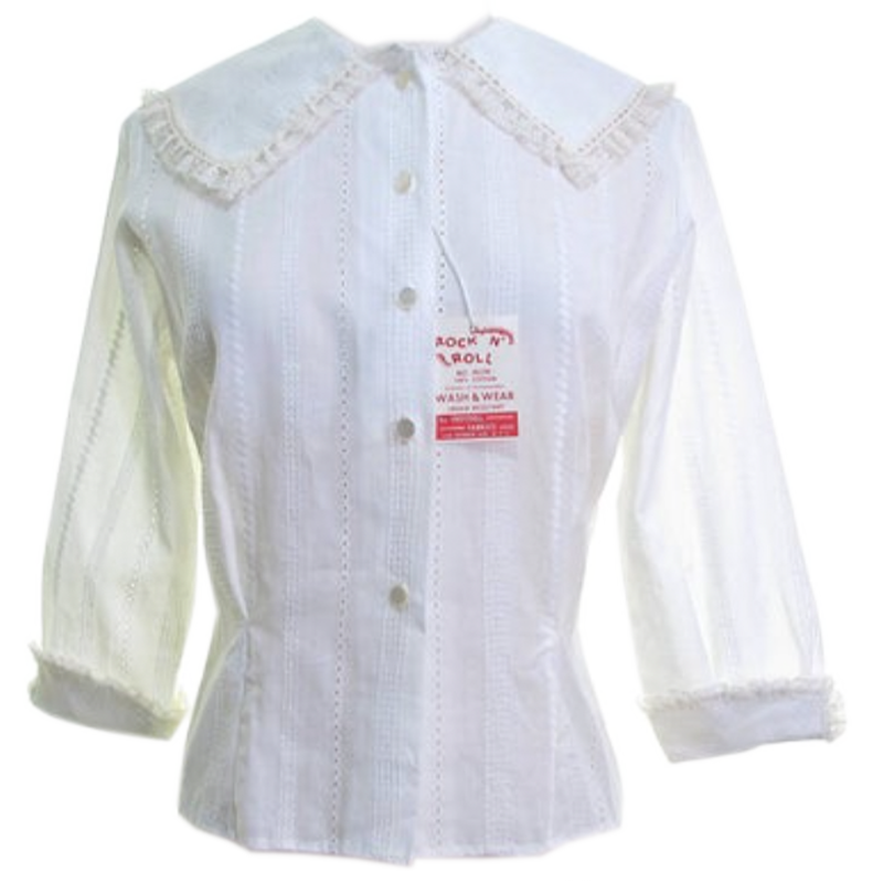 Etsy vintage 50s Edwardian Lace Eyelet Blouse