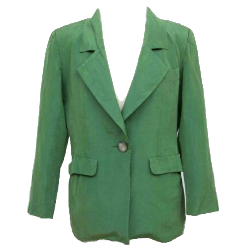 Vintage YSL Green Silk Blazer