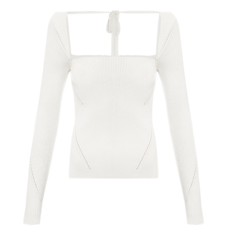 Anna October square neck ribbed top