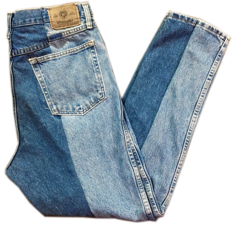 Vintage Wrangler Reworked Colorblock Patchwork Jeans