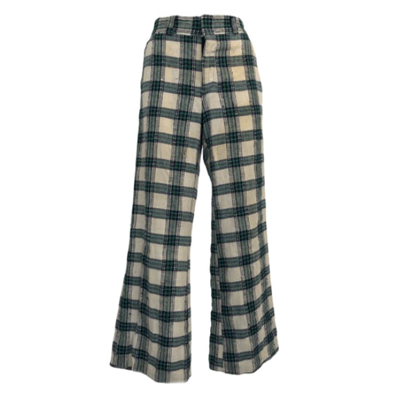 Thrilling Vintage 70s Plaid Flair Trouser