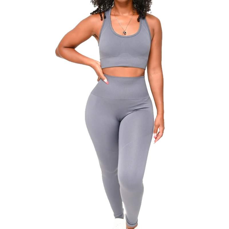 ROAM LOUD Grey Shavo Seamless Set Leggings