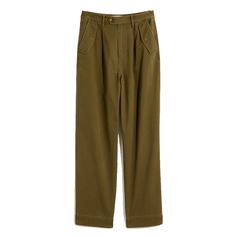 Madewell pleated taper wide-leg pants
