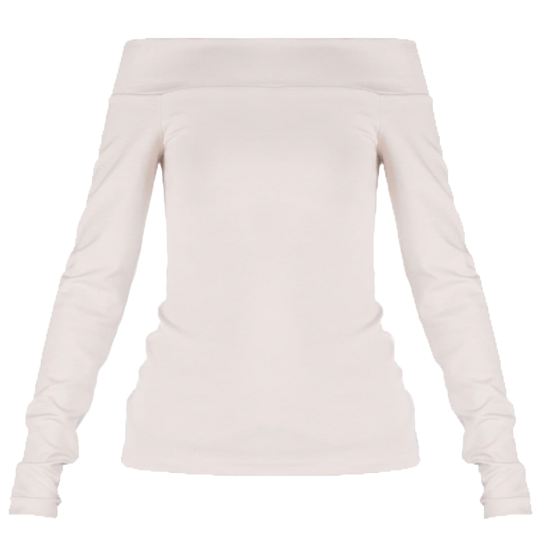 MUZA Pale Pink Off-the-Shoulder Top