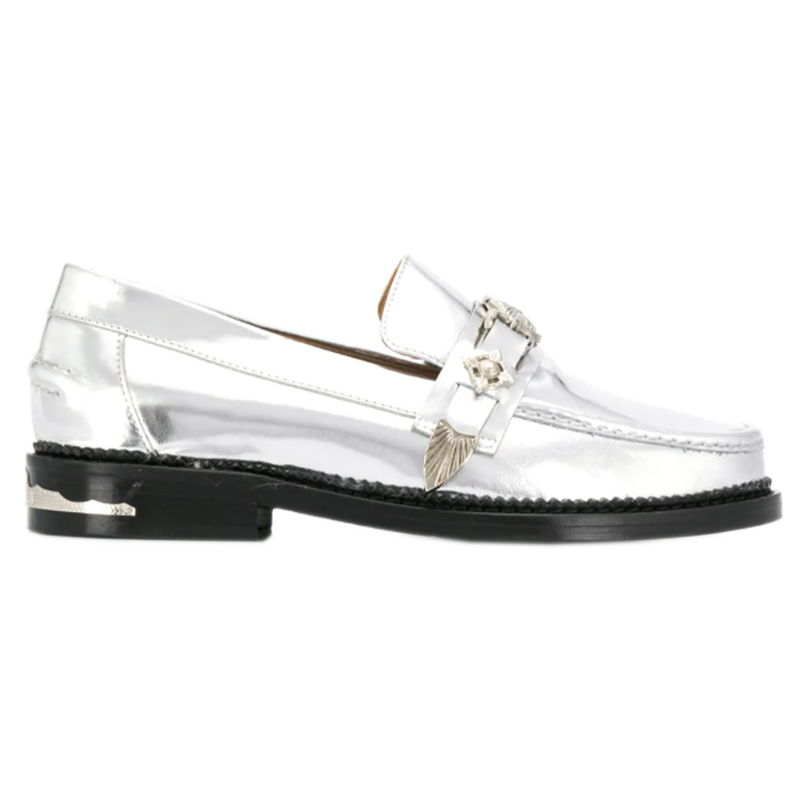 Toga Pulla silver loafers