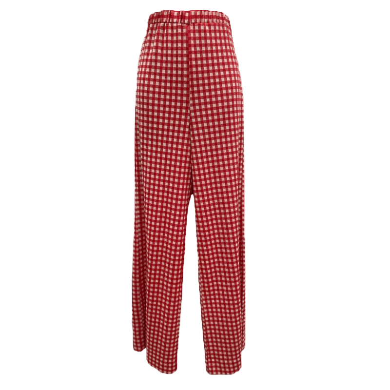 Thrilling vintage elastic waist gingham pants