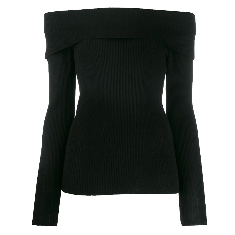 PAROSH knitted off the shoulder top