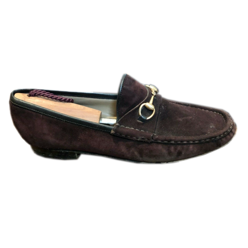 Gucci vintage brown suede loafer