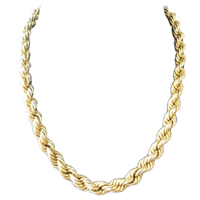 Vintage etsy 60s Gold Rope Chain Necklace