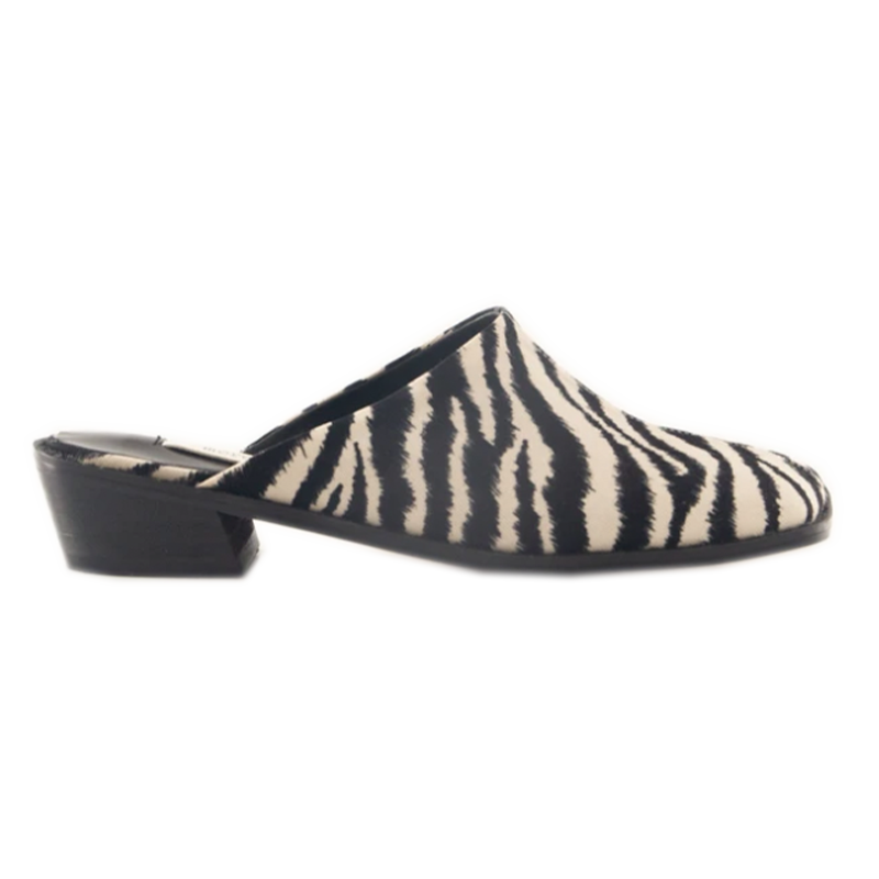 Shop-Pêche square toe zebra mule