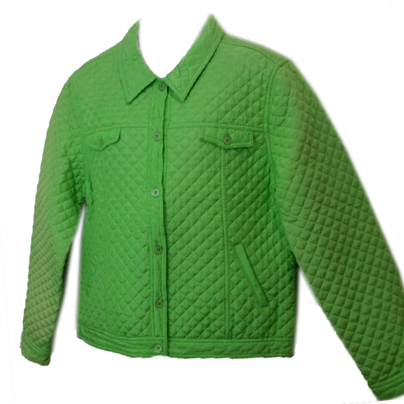 Bushwaker ebay Lime Green Button Front Quilted Jacket