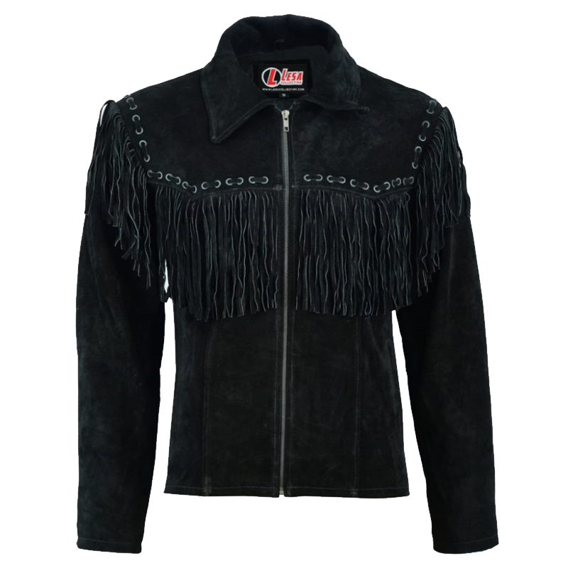 Etsy Suede Jacket With Fringe Tassels