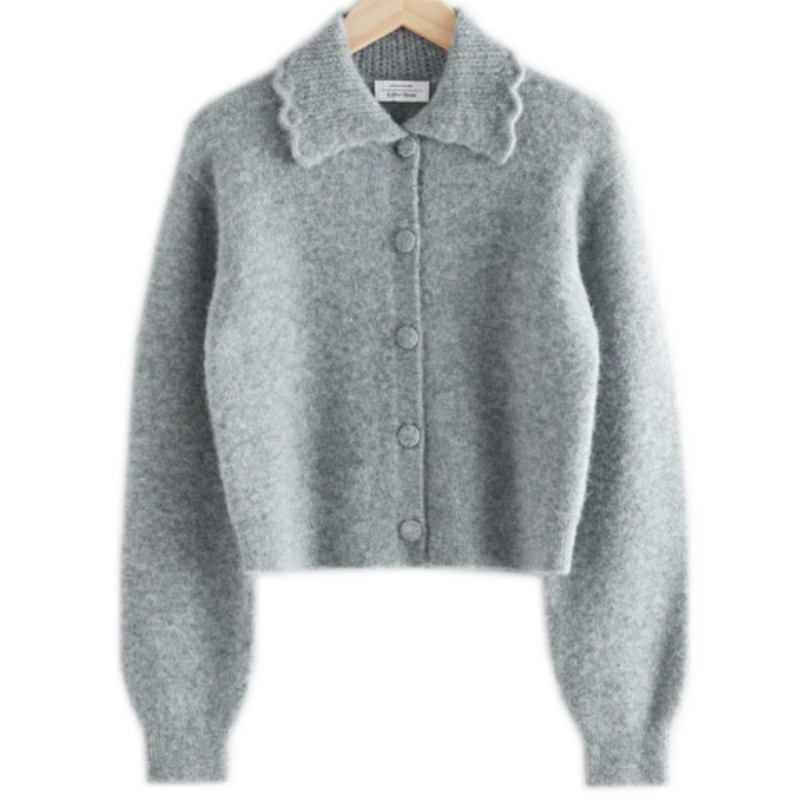 & Other Stories collared knit cardigan