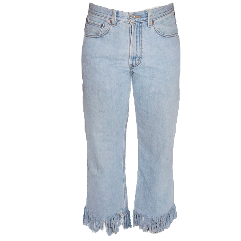 Etsy vintage fringe jeans