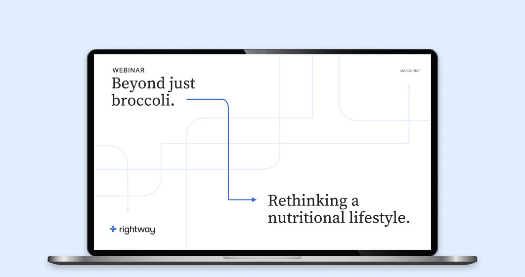 Title card of nutrition webinar.