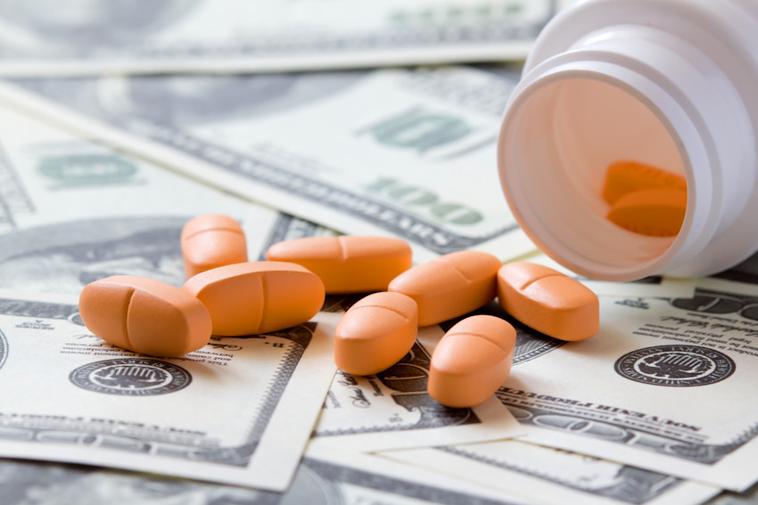 Pills and money