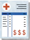 Hospital bill illustration