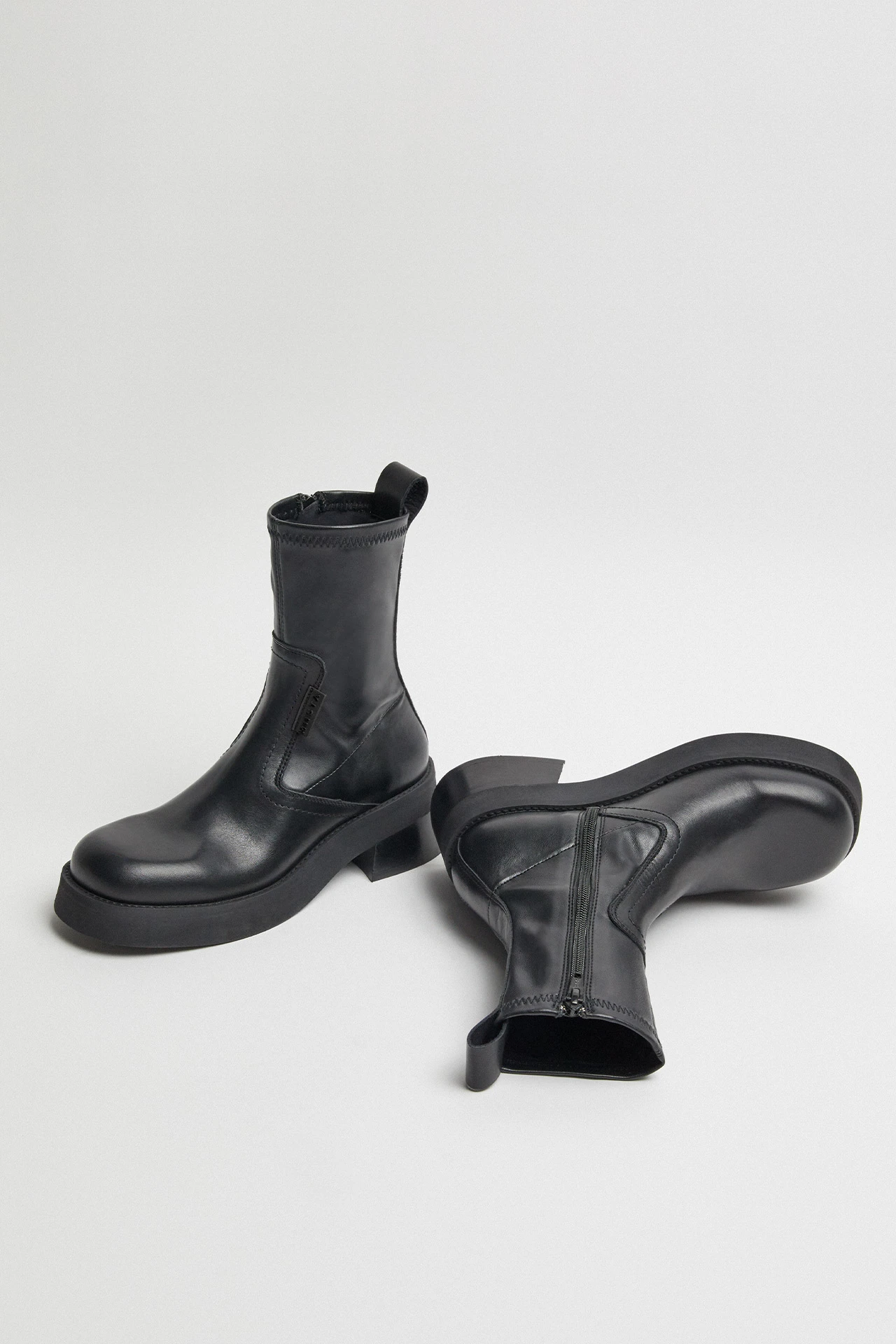 oliana black leather boots