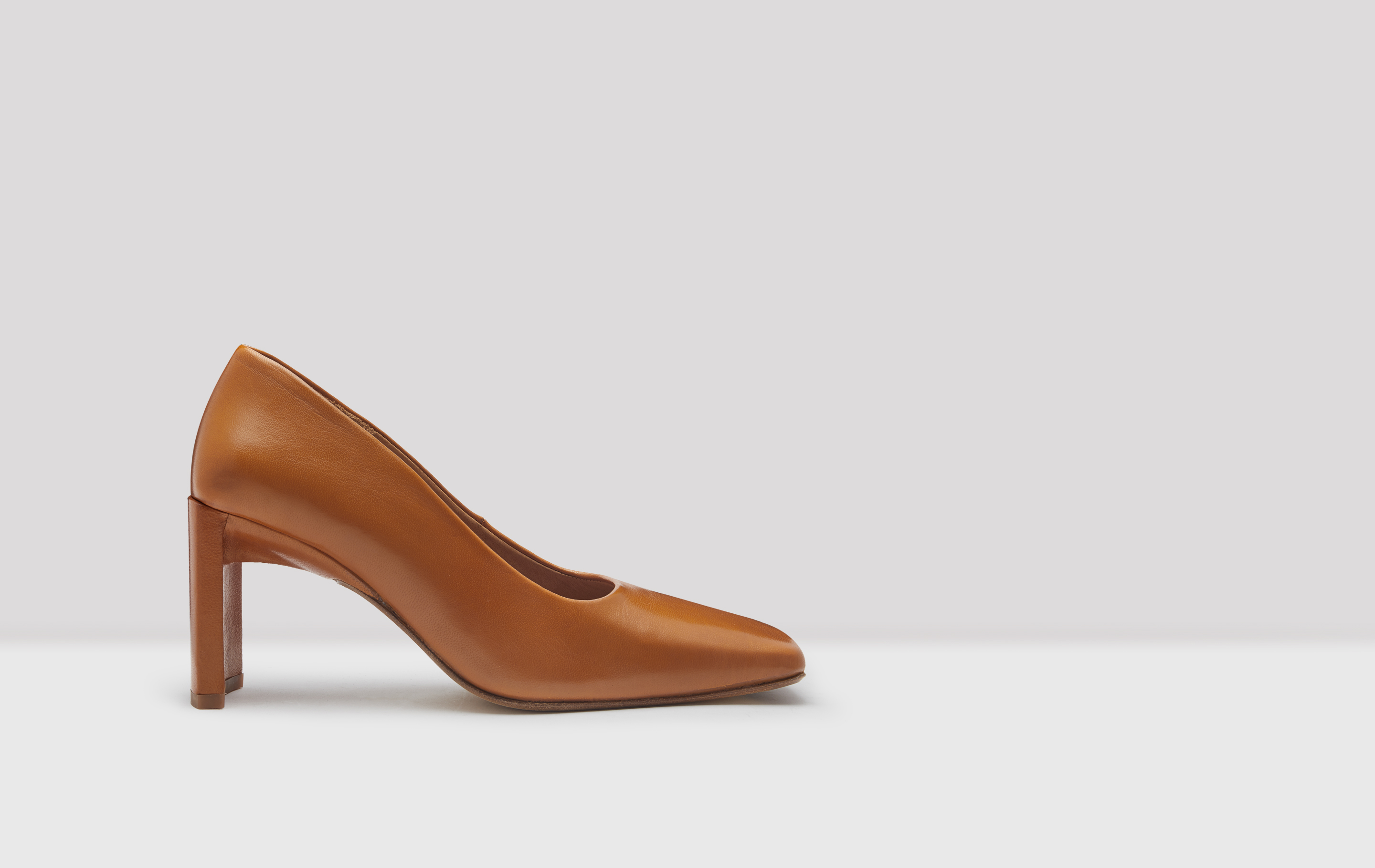 Alicja Cognac Nappa Leather Heels 