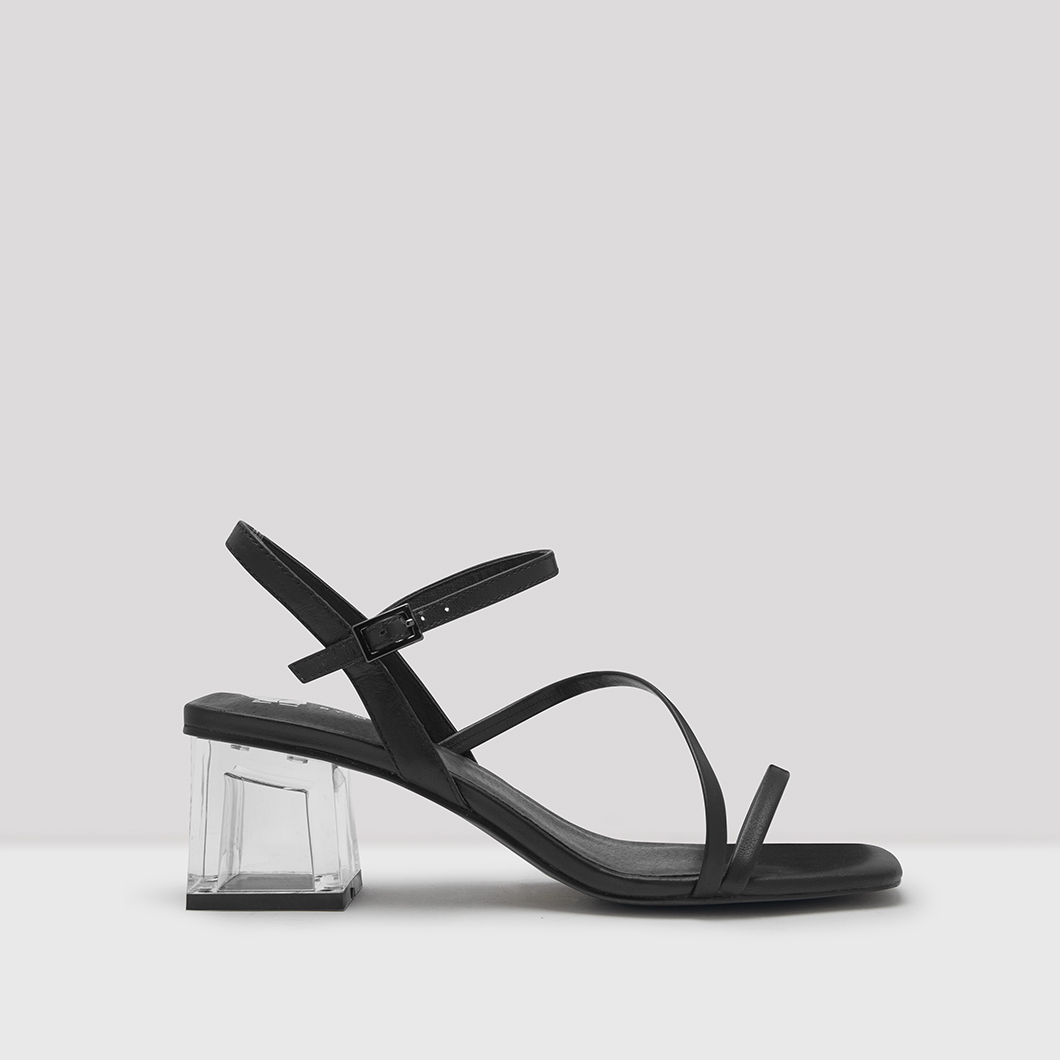 clear translucent heels