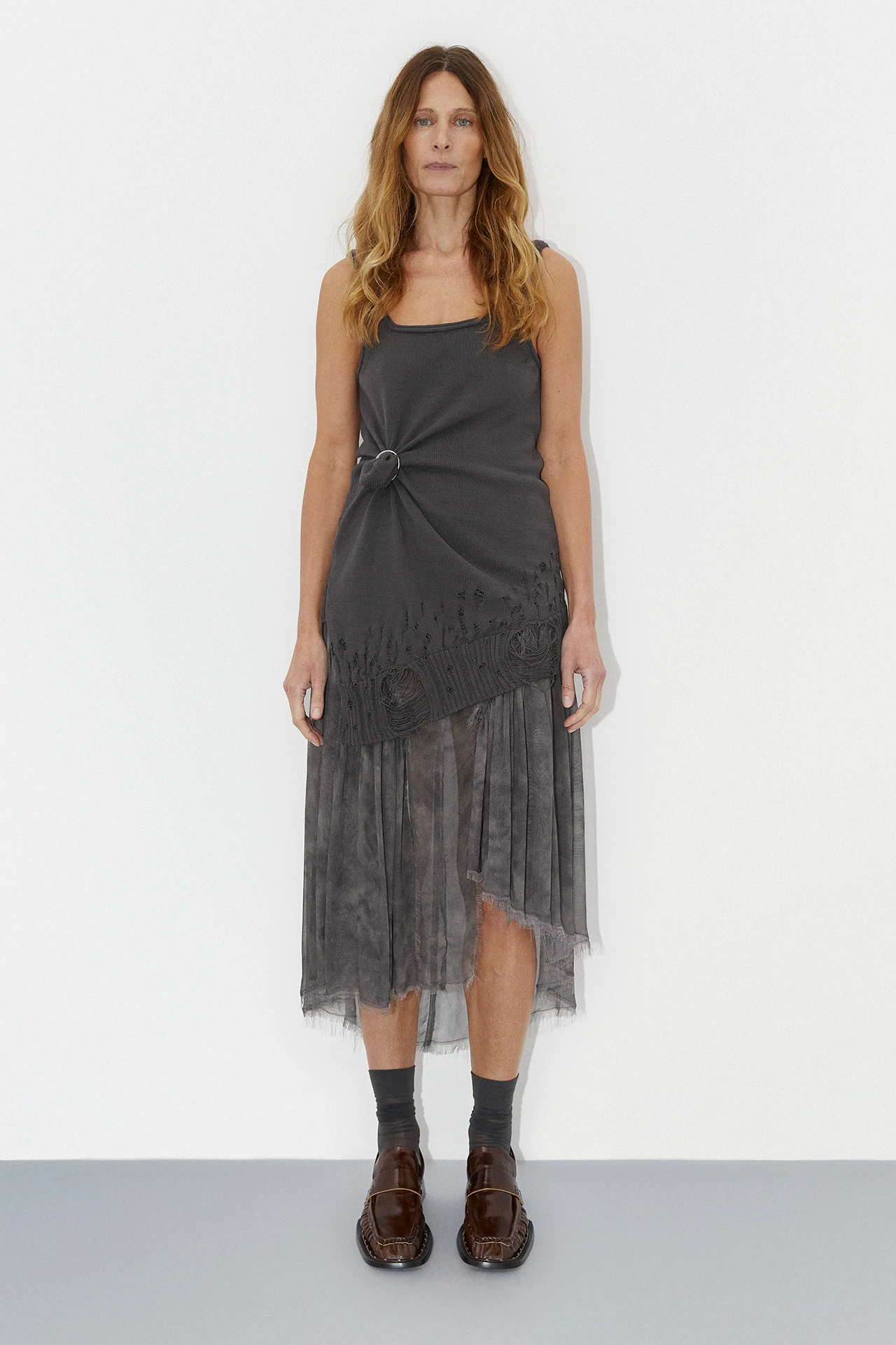 Total-airi-corteccia-loafers-aleksandra-distressed-grey-knit-top-griselda-grey-skirt-01