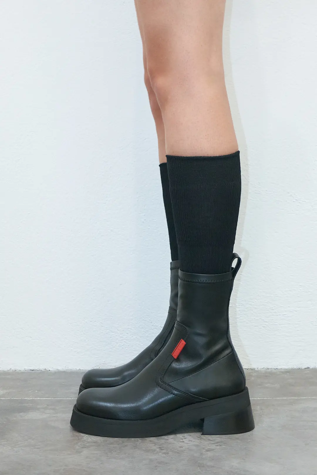 oliana black leather boots