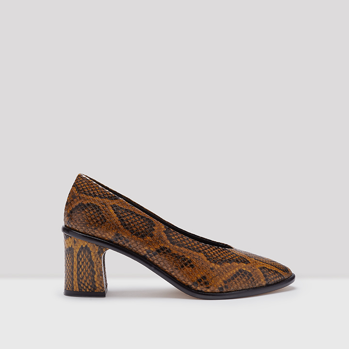 bronze mid heels