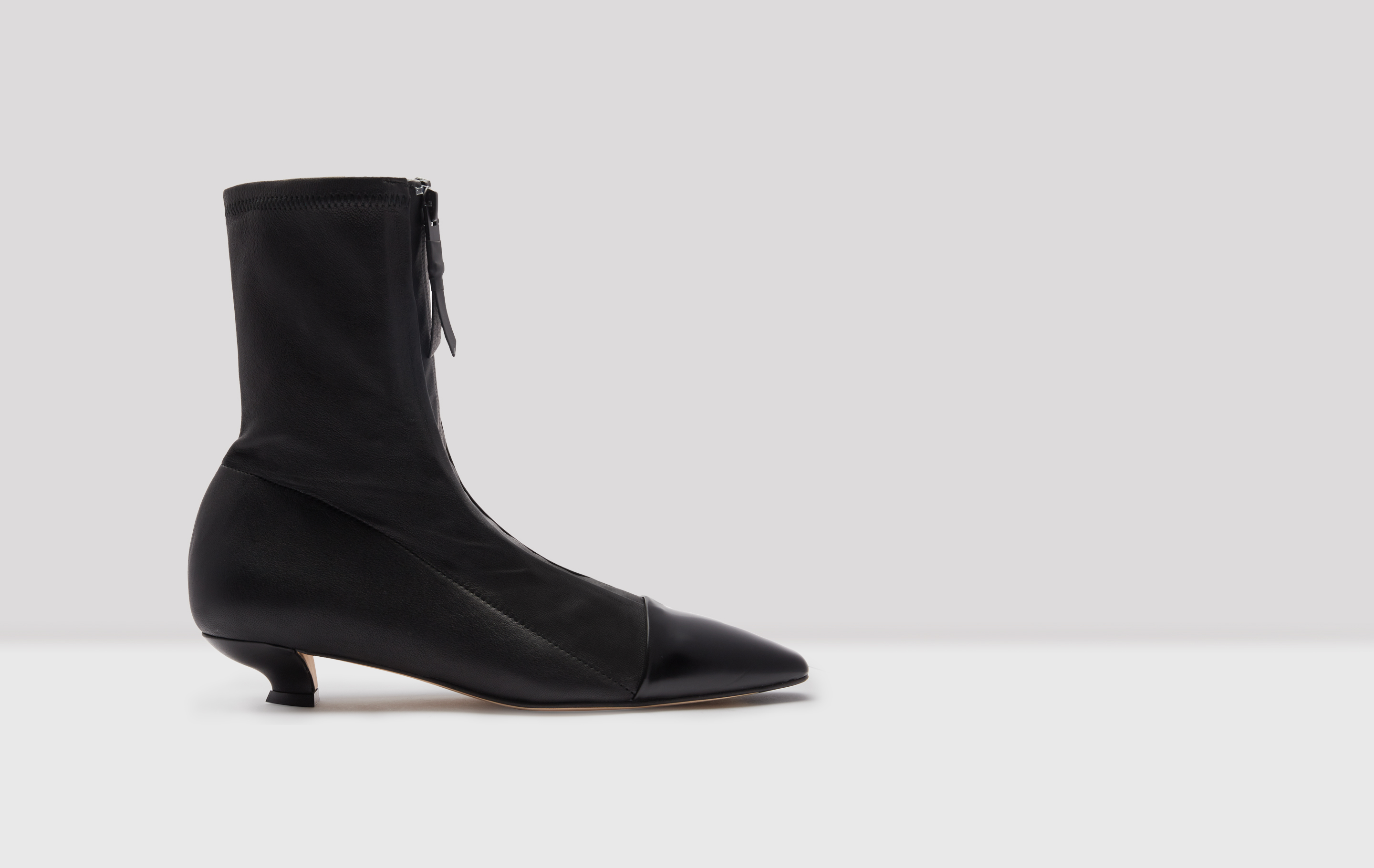 Miriam Black Leather Stretch Boots 