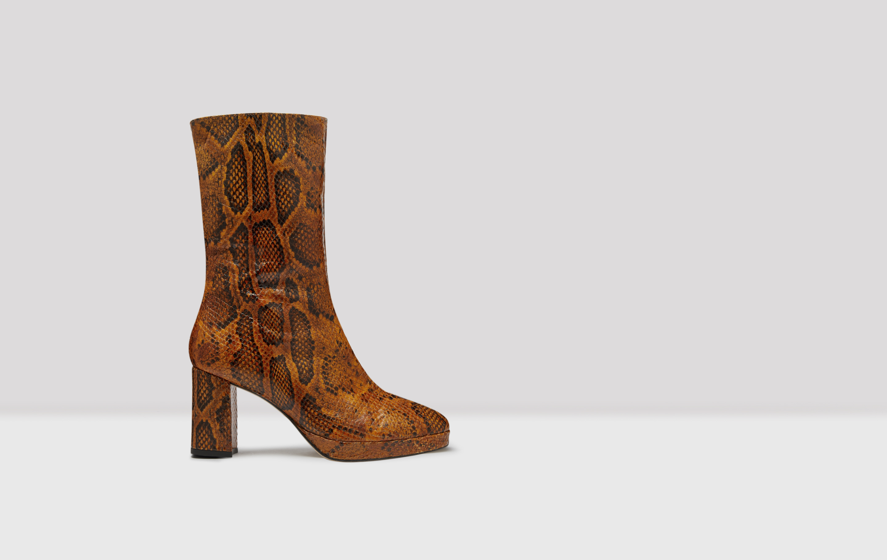 Carlota Citrine Snake Leather Boots 