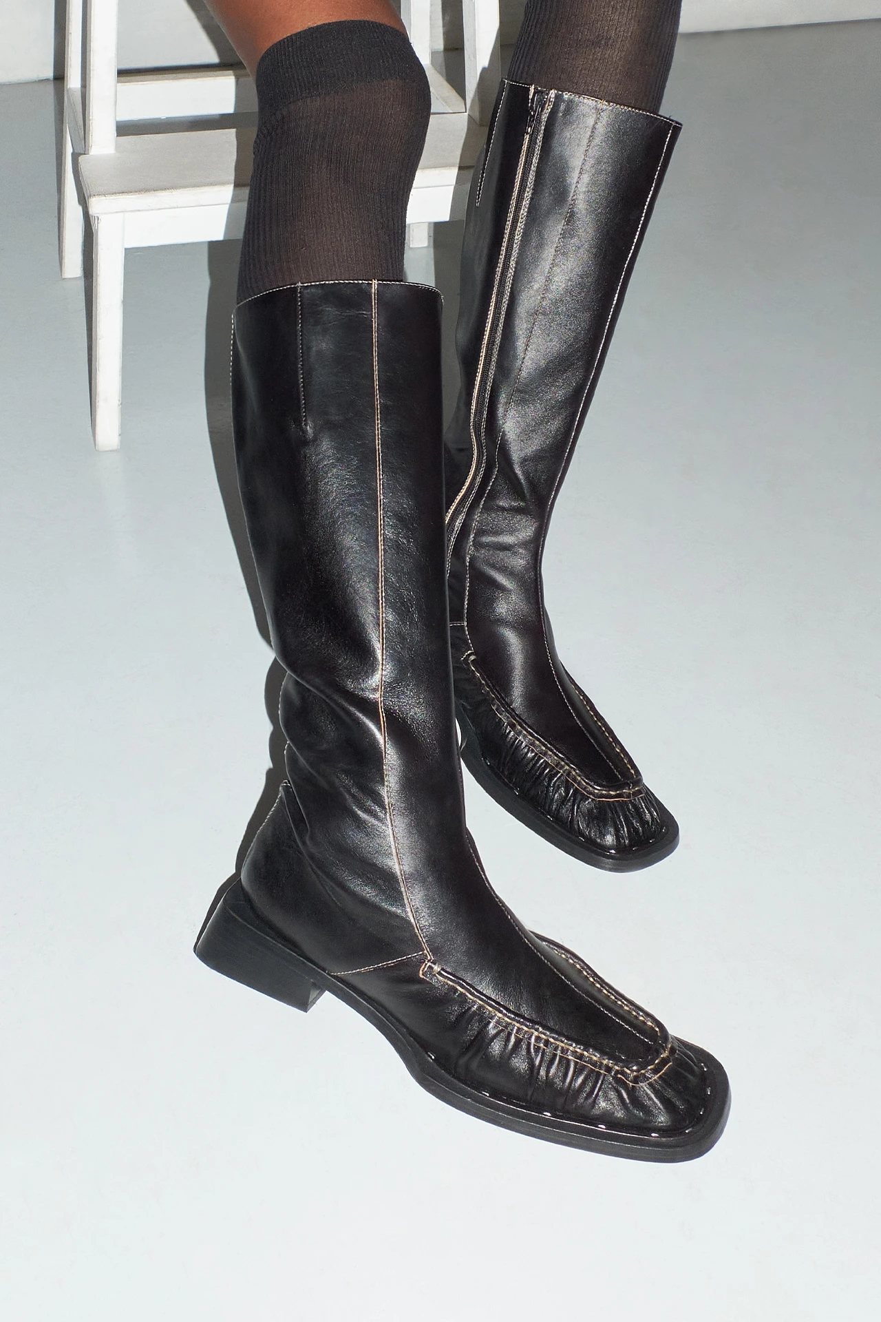 Pats Black Tall Boots | Miista Europe | Made in Spain