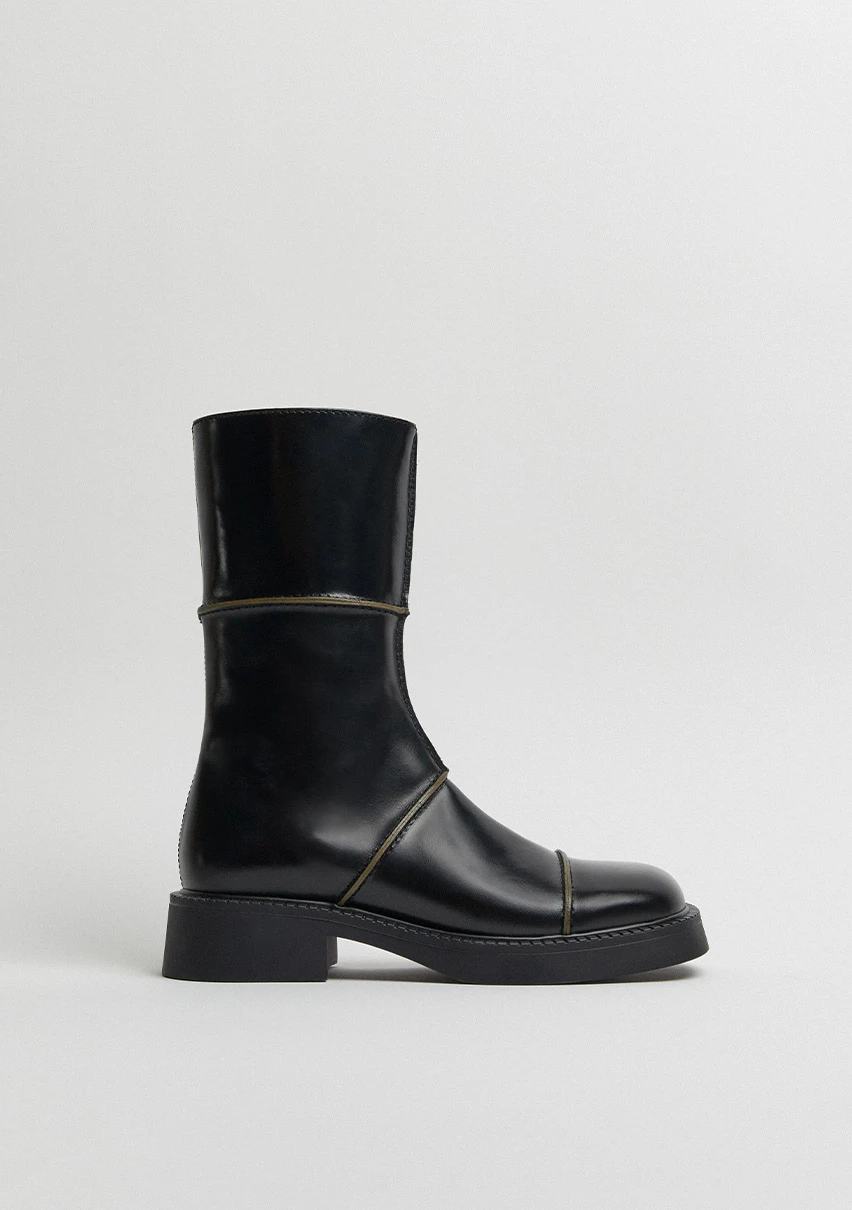 oliana black leather boots