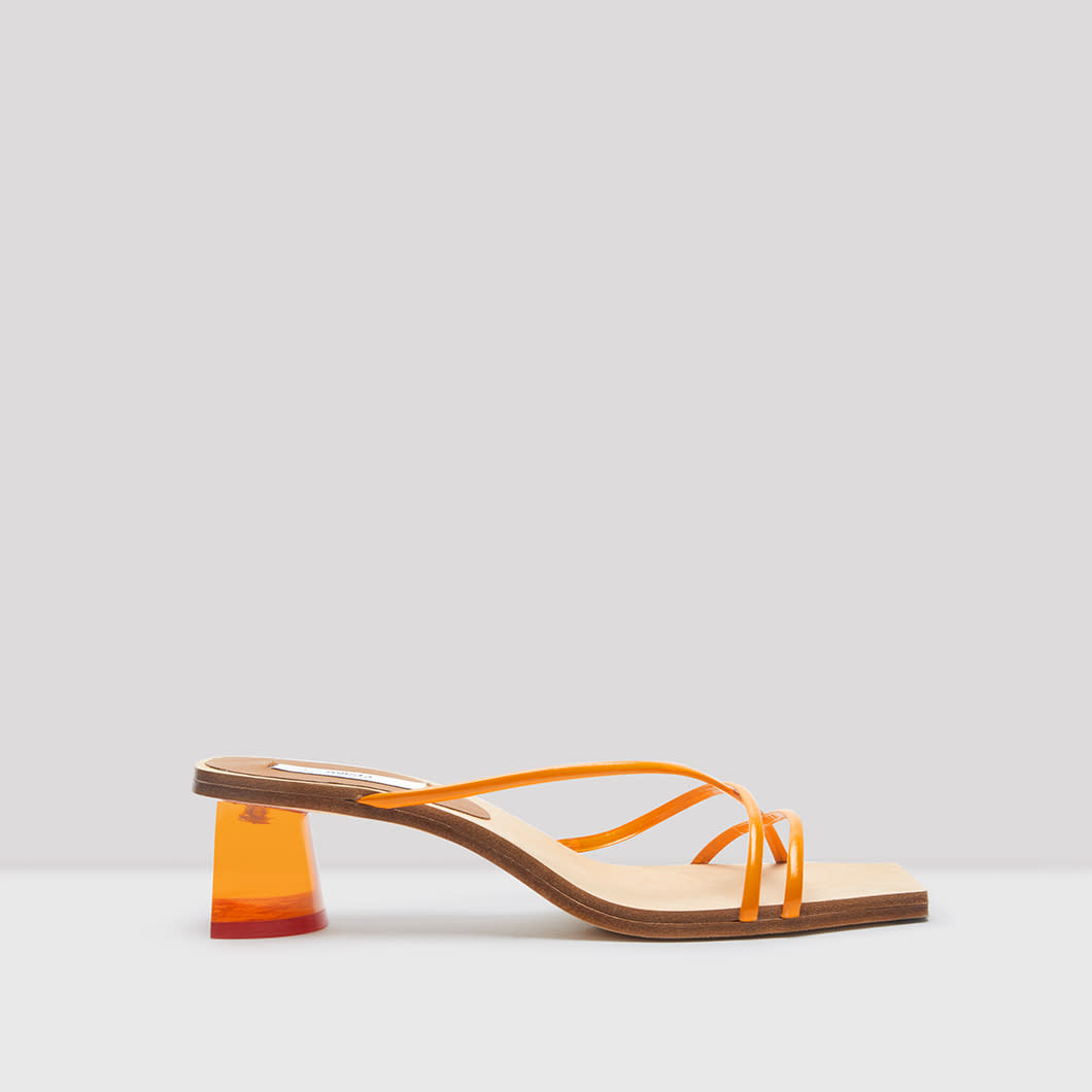 Nikki Apricot Leather Sandals