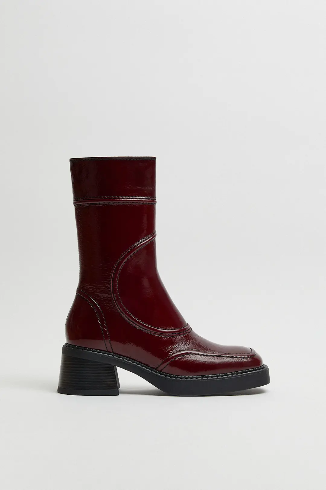 burgundy ankle boots