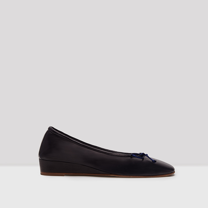 black leather flats sale