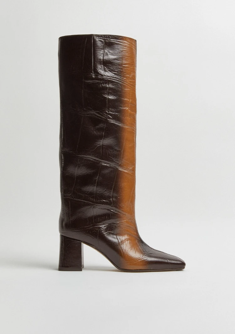 Hedy Brown Degrade Tall Boots | Miista Europe | Made in Spain
