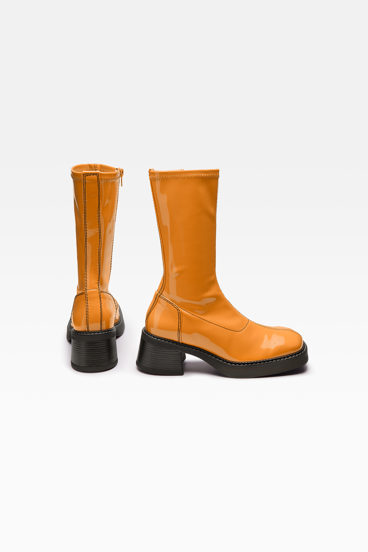 Vero Orange Boots | E8 by Miista | in