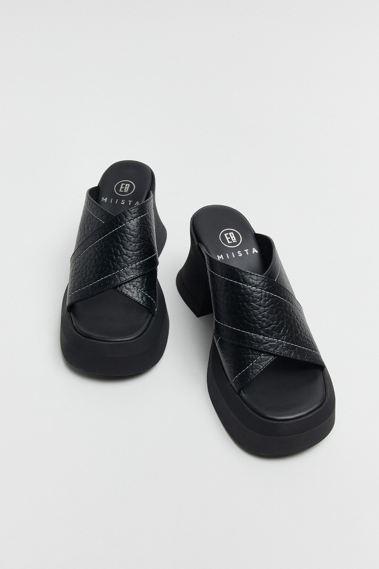 Miista Marlon Black Slide Sandal Size popular 6.5 / EU 37