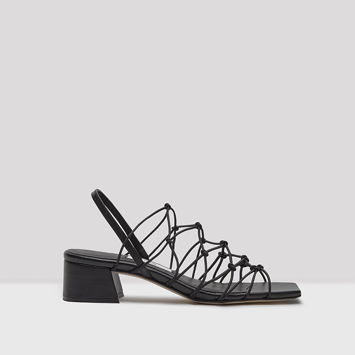 Frida Plain Black Sandals // Miista 