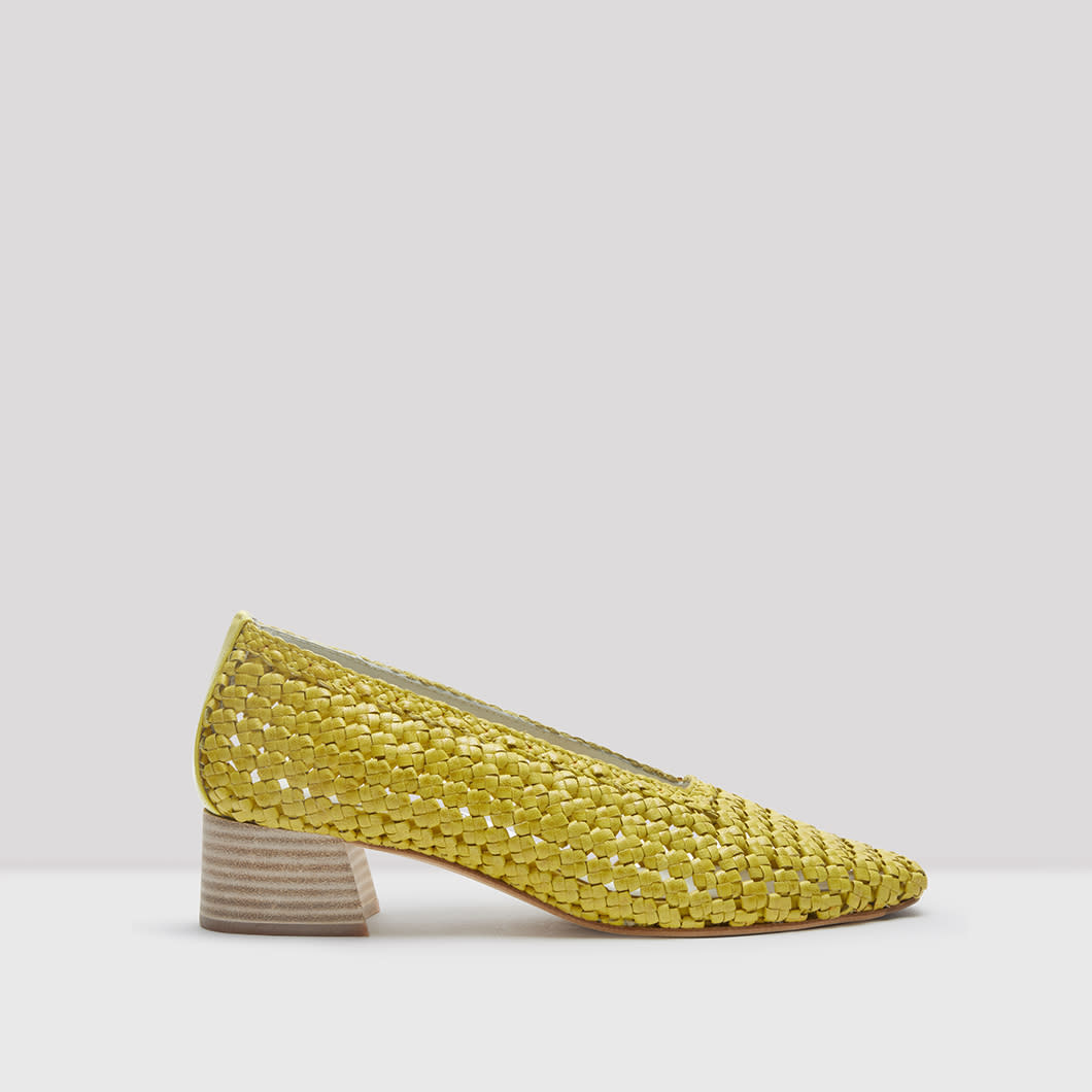 Loirane Sunshine Woven Leather Heels