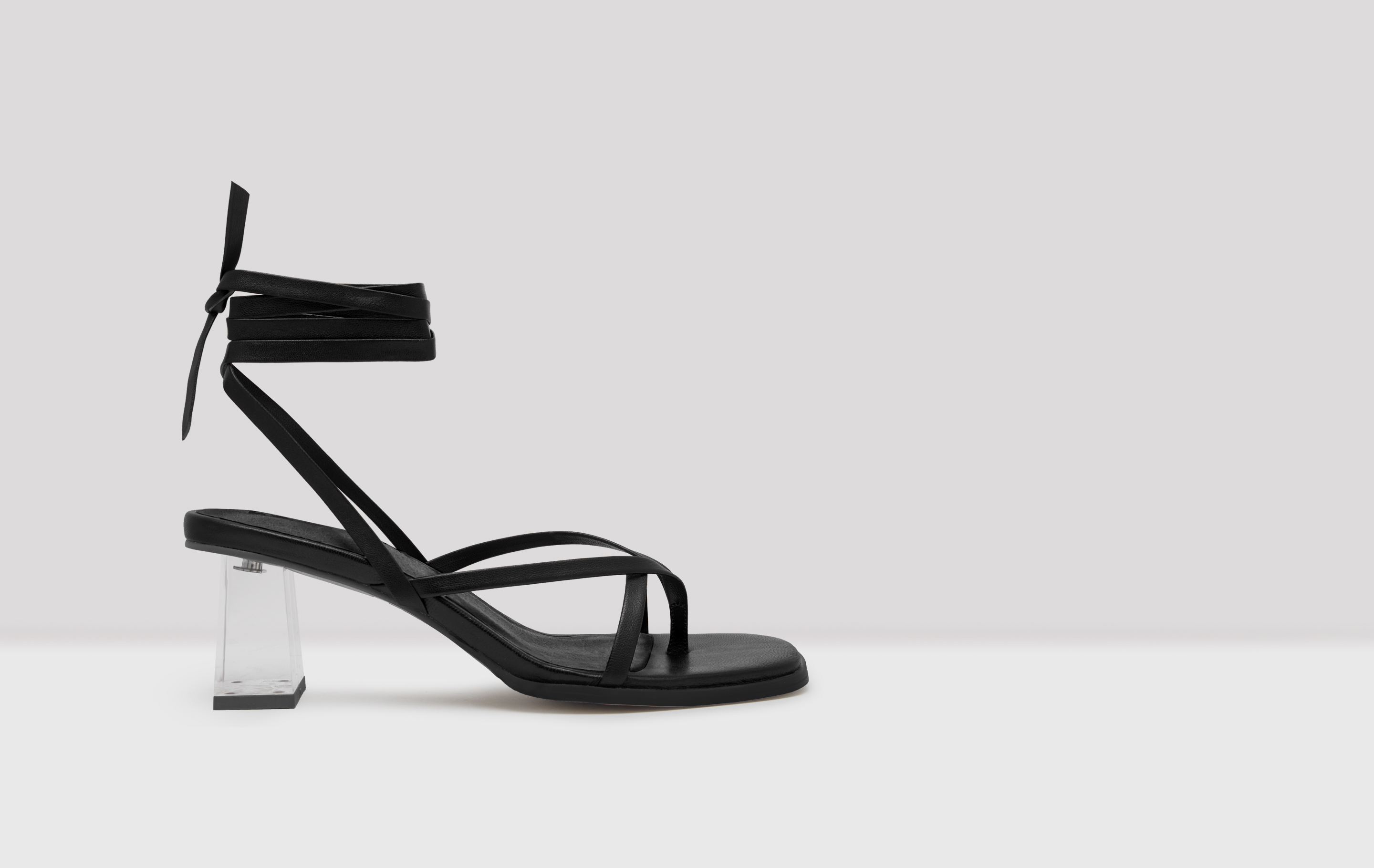 black lucite heels