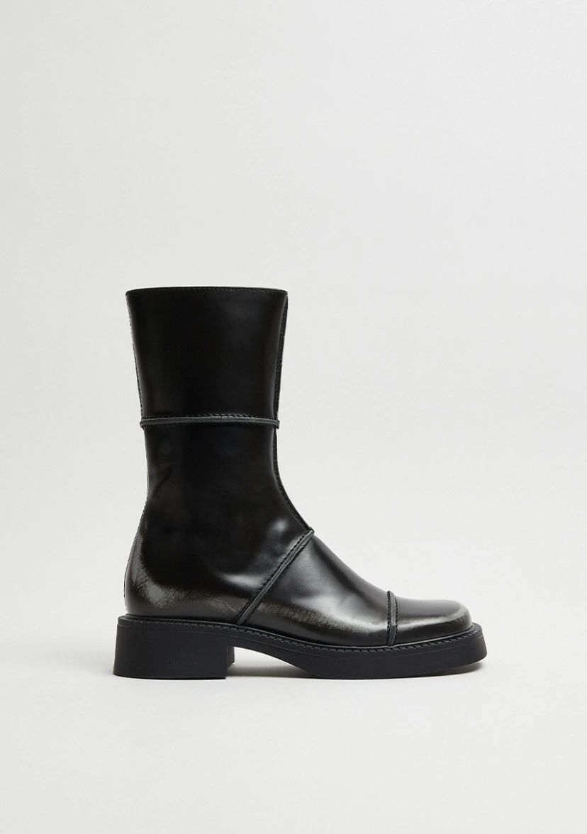 Dahlia Black Grey White Ankle Boots | Miista Europe | Made in Portugal