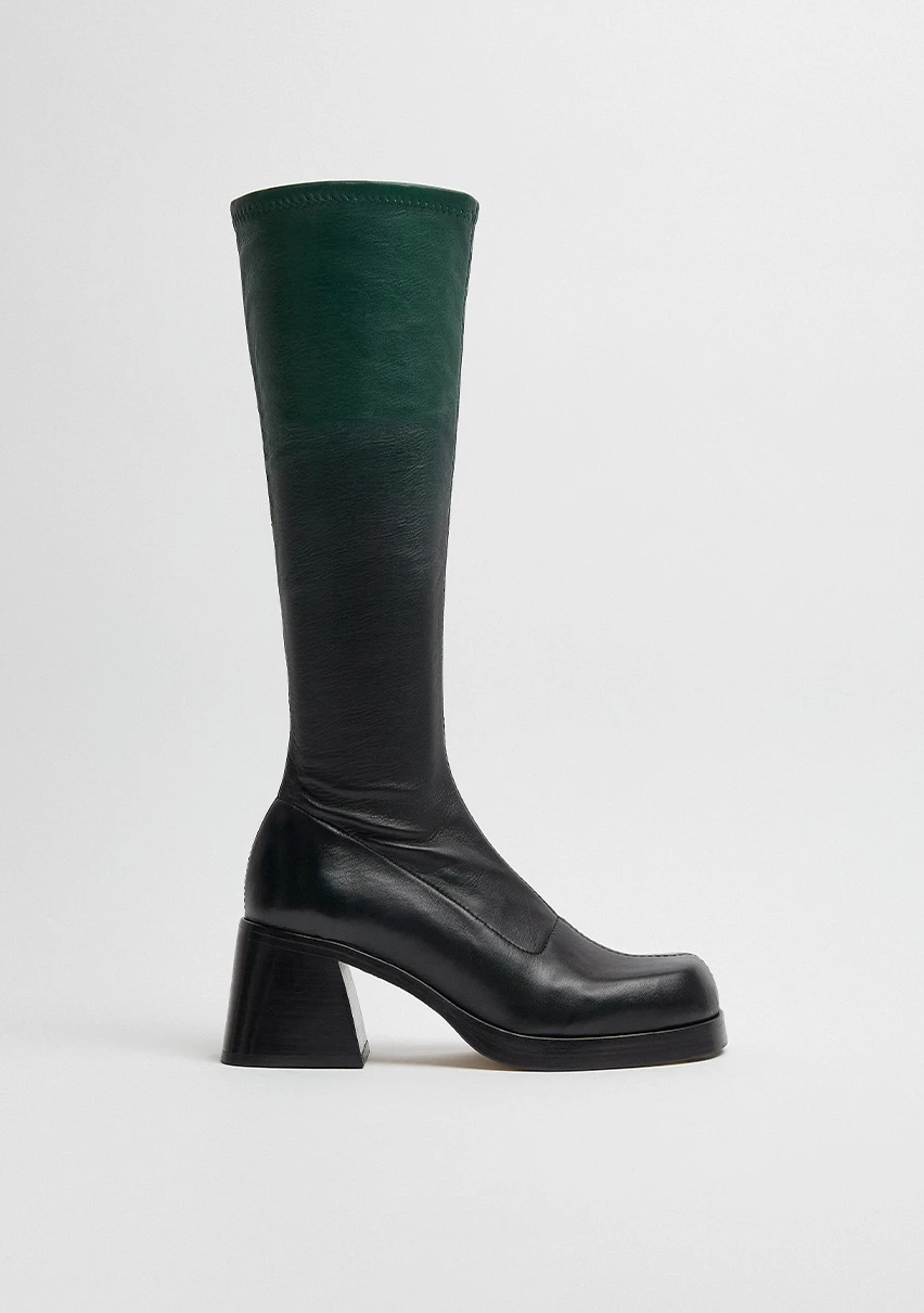 Miista-hedy-black-green-degrade-boots-CP-1