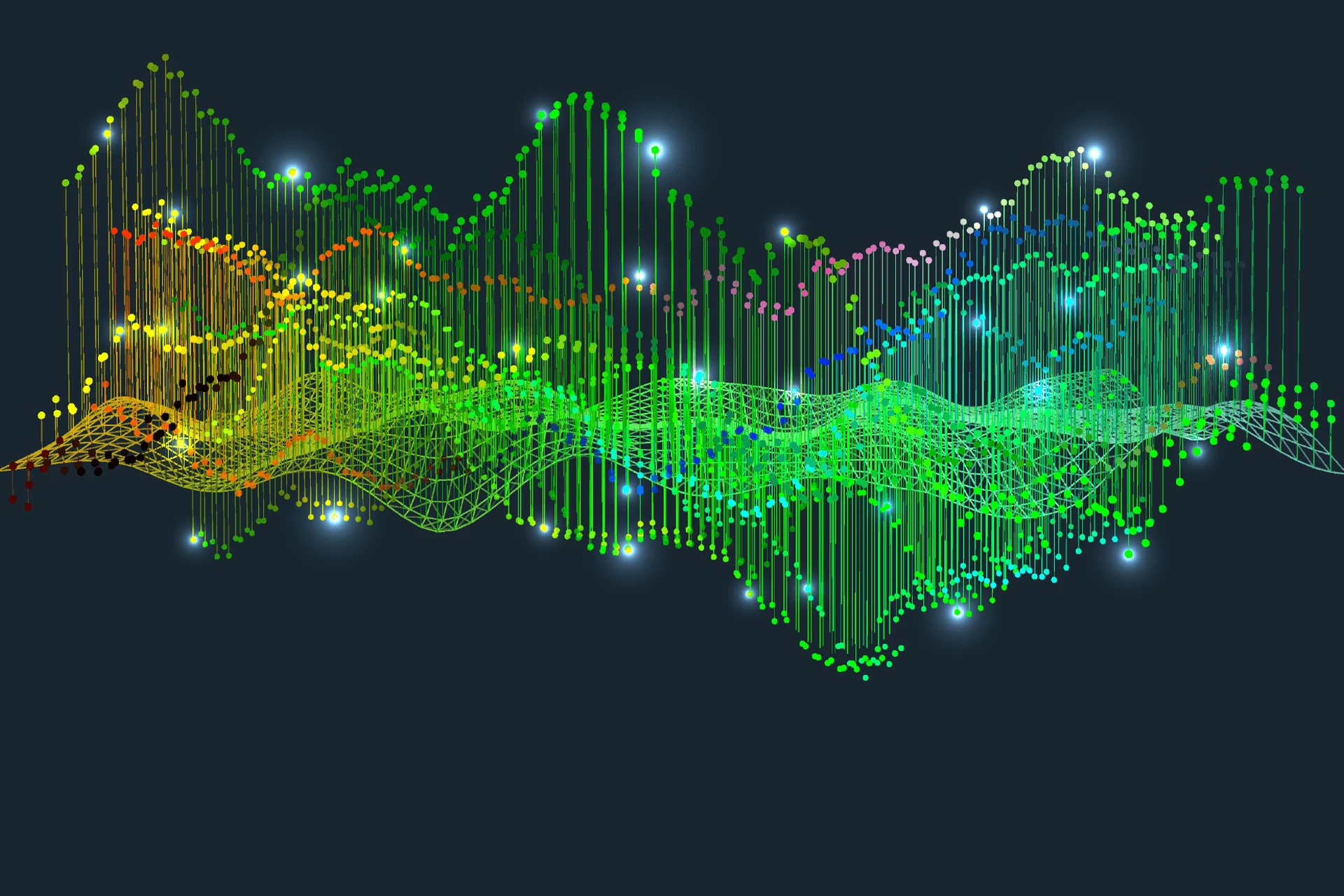 Abstract depiction of artificial intelligence for life sciences transformation