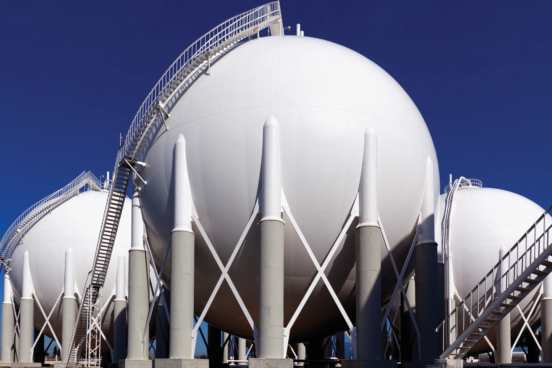 Storage tanks associated with Shell's fleet management services