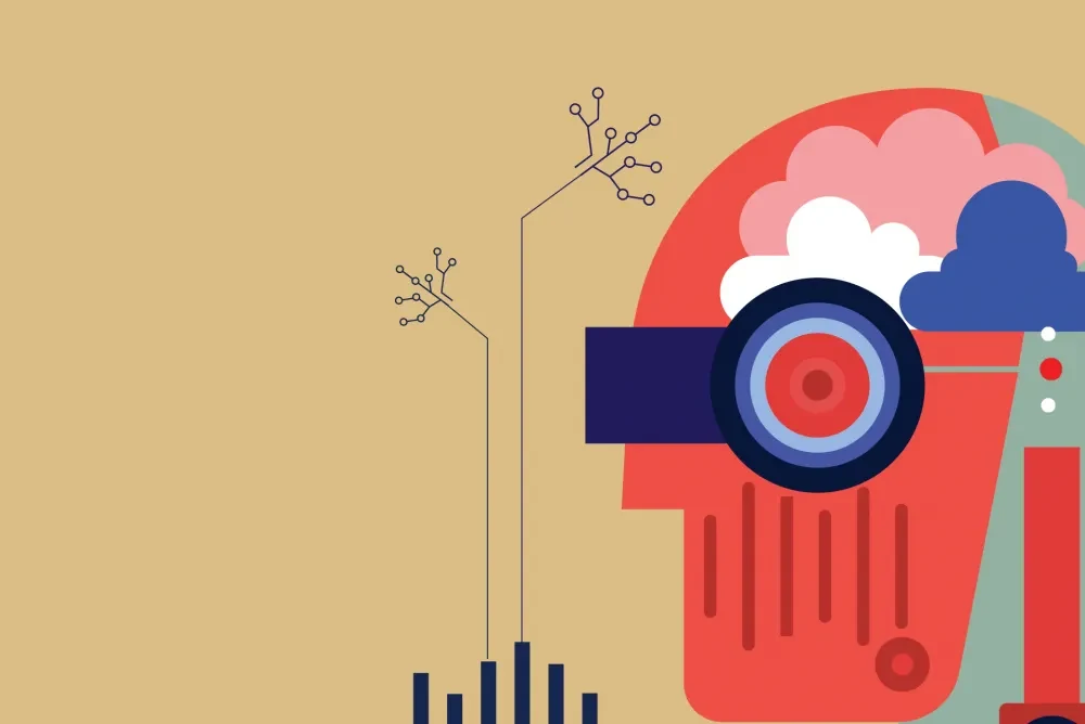 Abstract representation of AI impacting treasury management systems