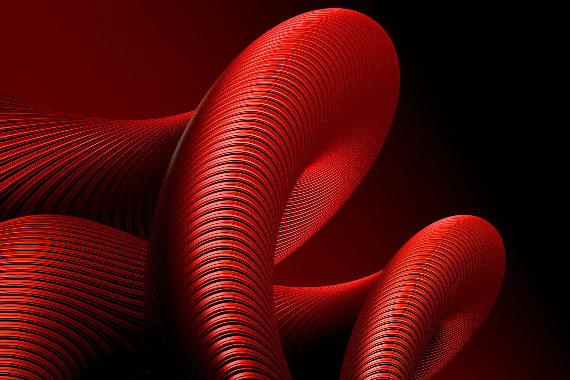 Abstract red and black design representing AI in quality engineering